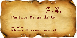 Pantits Margaréta névjegykártya